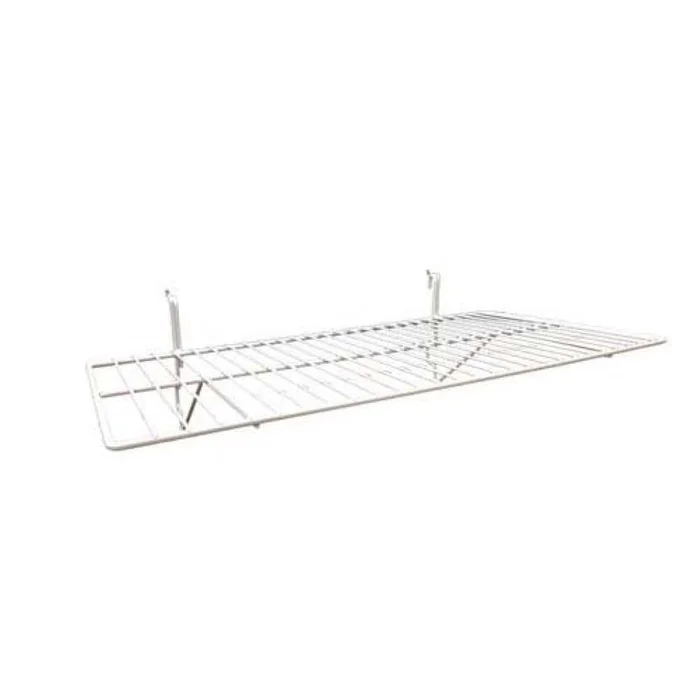 Only Hangers 26-412WHT(6) 24 in. L x 12 in. D. White Wire Slatwall/Gridwall/Pegboard Shelves (6-Pack)