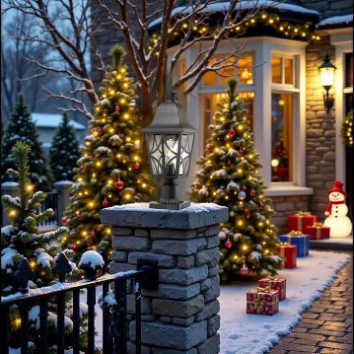 Outdoor Post Lights Lamp Post Light Fixture, Waterproof Aluminum Housing with Glass, Fence Post Deck GL-W2714P218506