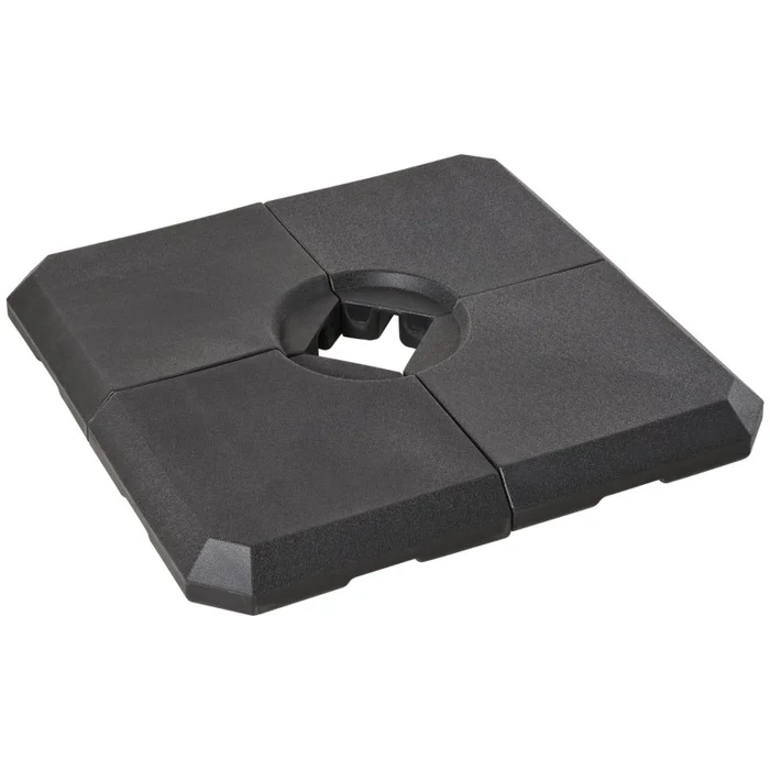 Outsunny Set of 4 Parasol Base Stand Weights for Cantilever Parasols, Water and Sand Filled, Up to 120kg, Black