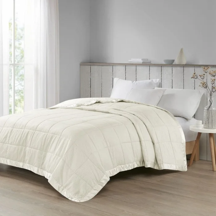 Oversized Down Alternative Blanket with Satin Trim GL-B03598475