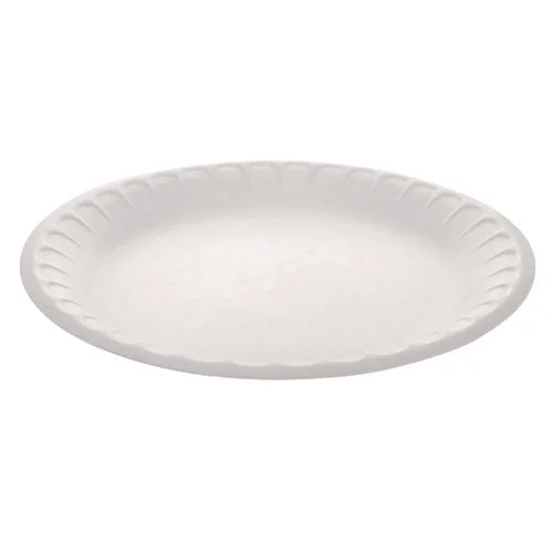 Pactiv Evergreen Placesetter Satin Non-laminated Foam Dinnerware Plate 9″ Dia White 500/Case