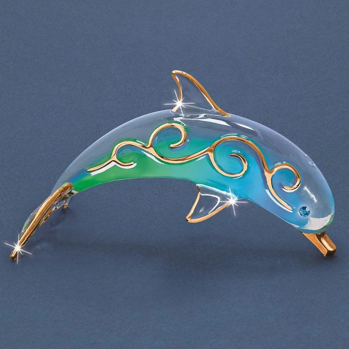 Paradise Dolphin Glass Figurine