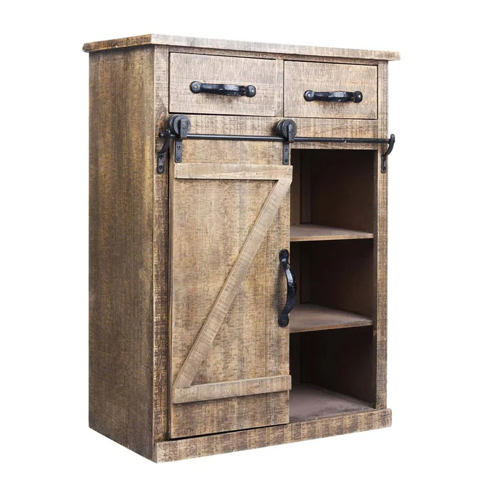 Parisloft 24-in W x 32-in H Wood Composite Rustic Brown Freestanding Utility Storage Cabinet
