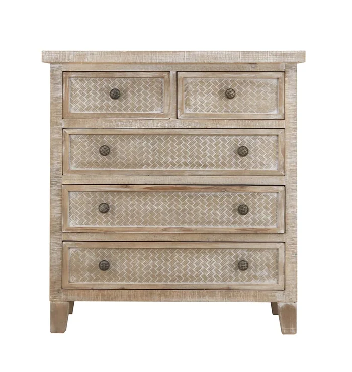 Parisloft 26.125-in W x 30.25-in H Wood Composite Brown with Whitewashed Freestanding Utility Storage Cabinet