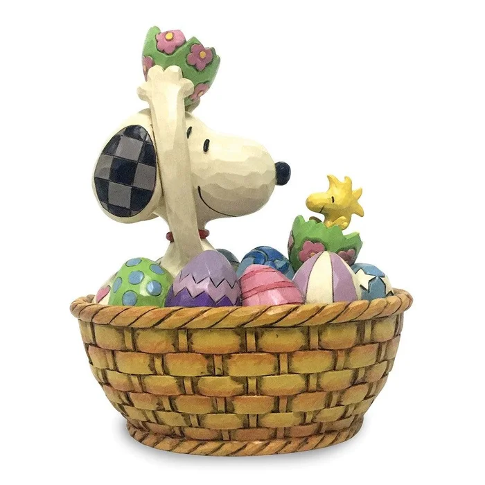 PEANUTS by JIM SHORE Snoopy and Woodstock Easter Basket