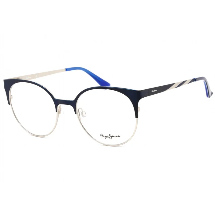 Pepe Jeans Women’s Eyeglasses – Clear Demo Lens Blue Round Metal Frame | PJ1325 C2