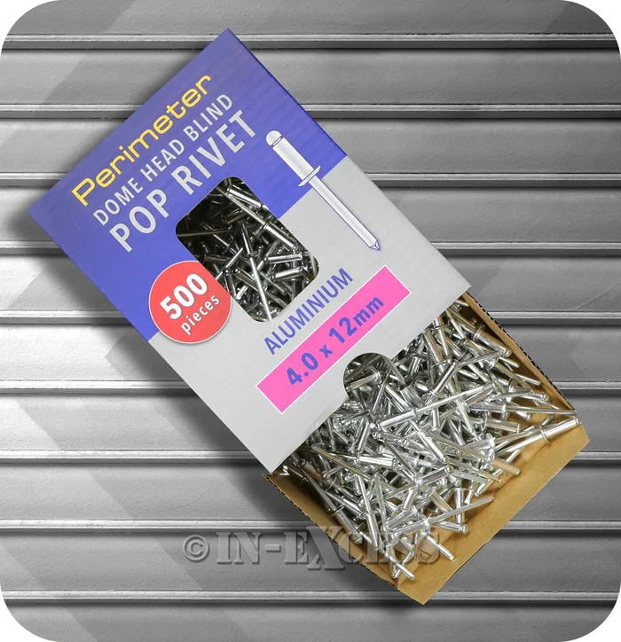 Perimeter Dome Head Aluminium Pop Blind Rivets Boxed – 4.0mm x 12mm