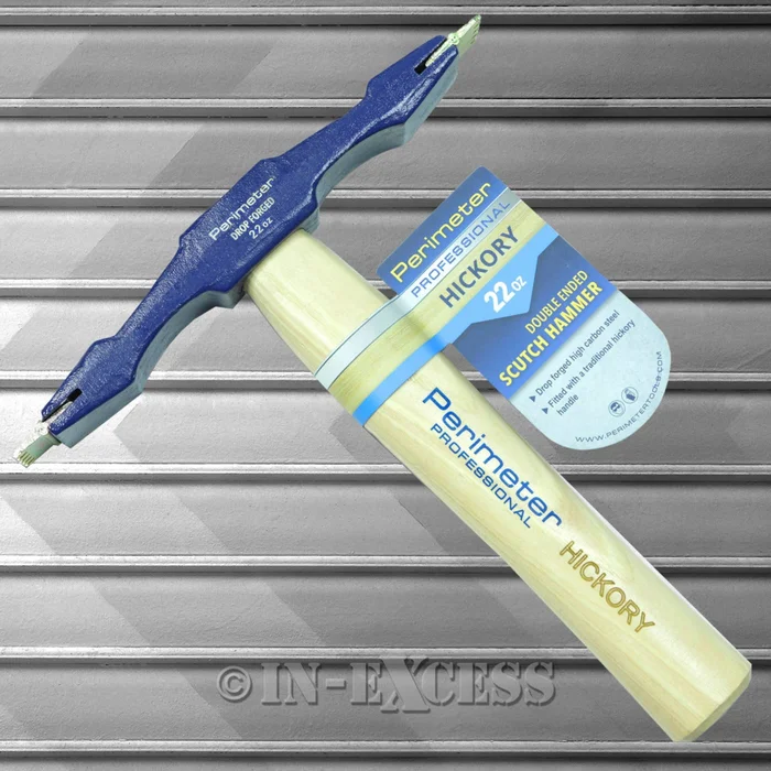 Perimeter Professional Traditional Hickory Handle Double Ended Scutch Hammer – 22oz