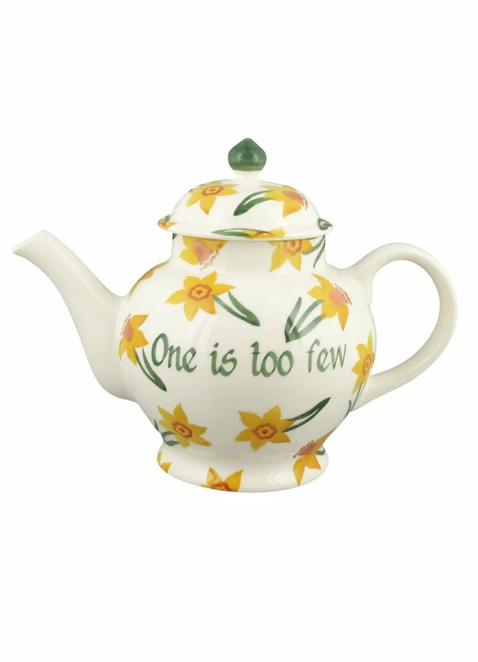 Personalised Daffodils 4 Mug Teapot – Customise Your Own Pottery