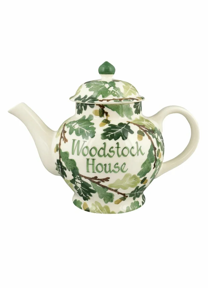 Personalised Oak 4 Mug Teapot – Customise Your Own Pottery – Christmas Tableware and Serveware