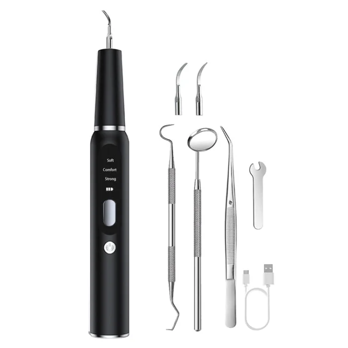 Pet Ultrasonic Teeth Cleaner Dog Electric Teeth Cleaning Tool Home Dentistry Tartar Remover(Black)