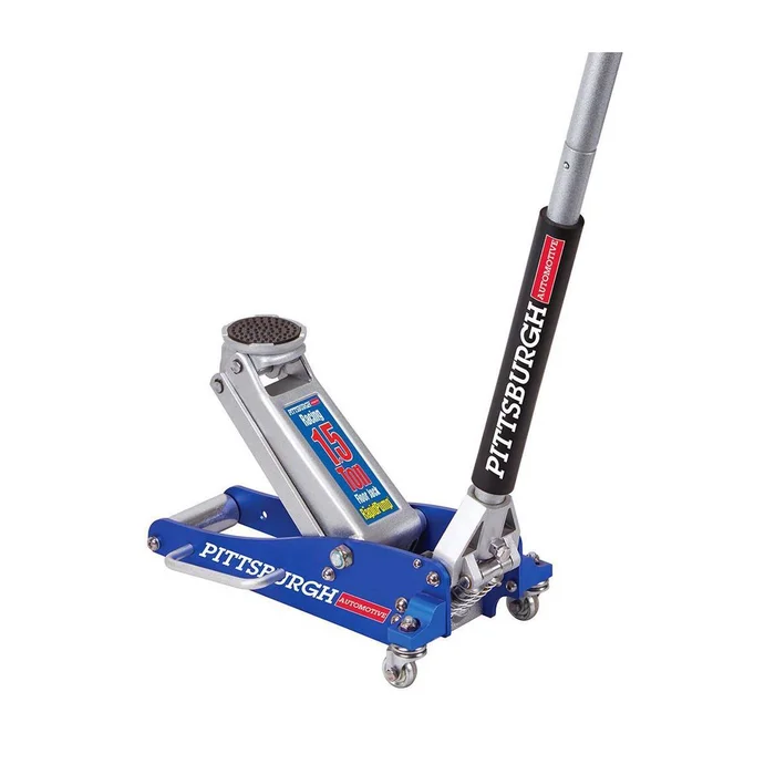 PITTSBURGH 1.5 Ton Low-Profile Aluminum Racing Floor Jack with RAPID PUMP