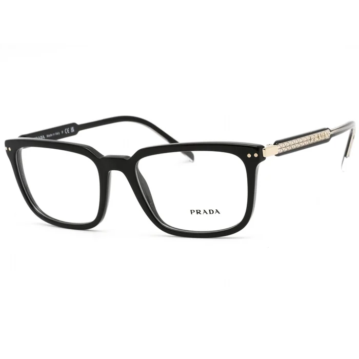 Prada Men’s Eyeglasses – Black Full Rim Plastic Frame Demo Lens | 0PR 13YV AAV1O1