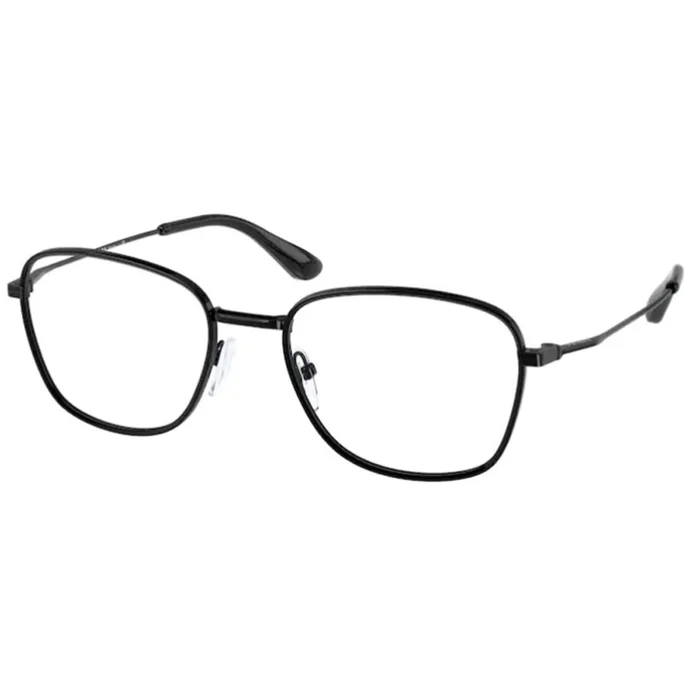 Prada Men’s Eyeglasses – Black Square Full-Rim Metal Frame | PRADA 0PR 64WV 1AB1O152