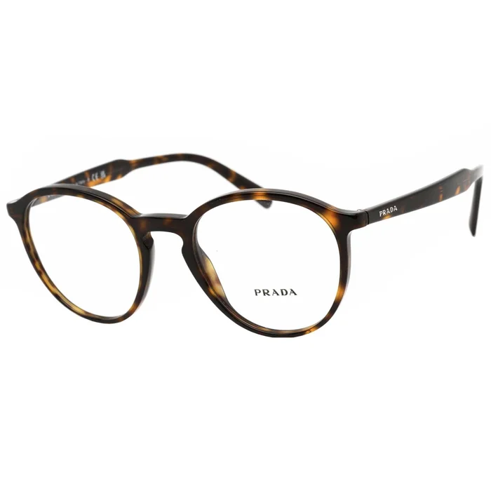 Prada Men’s Eyeglasses – Havana Oval Plastic Full-Rim Frame | PR13TV 2AU1O1