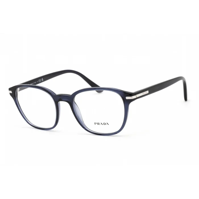 Prada Men’s Eyeglasses – Transparent Blue Cat Eye Plastic Frame | 0PR 12WV 08Q1O1