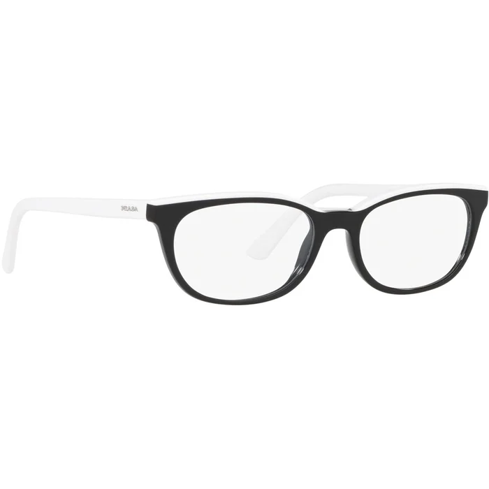 Prada Women’s Eyeglasses – Black White Rectangular Frame | PRADA 0PR 13VV YC41O151