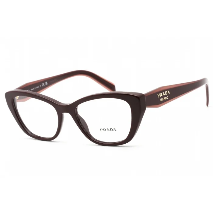 Prada Women’s Eyeglasses – Garnet Red Plastic Cat Eye Shape Frame | 0PR 19WV VIY1O1