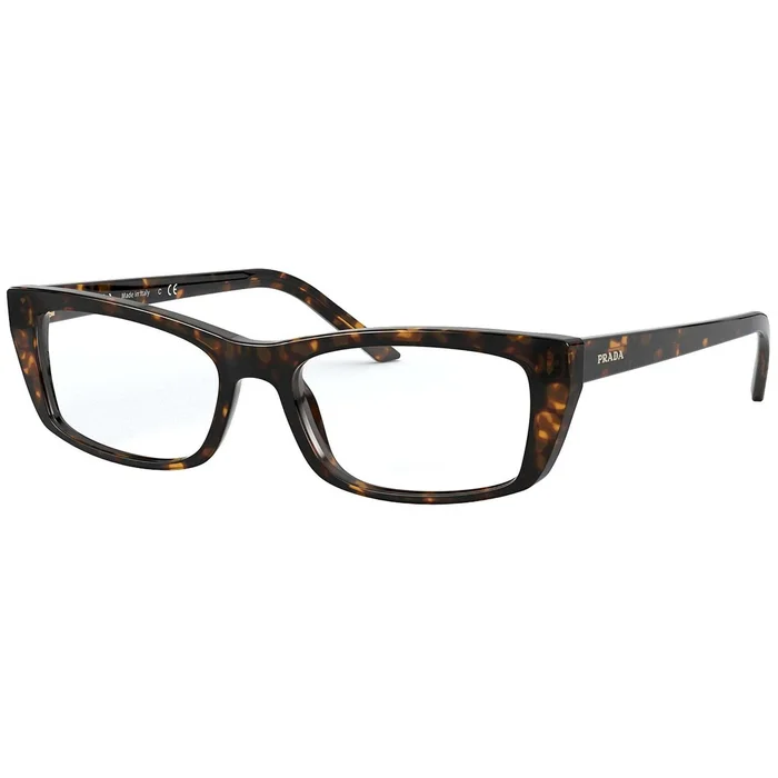 Prada Women’s Eyeglasses – Havana Rectangular Full-Rim Frame | PRADA 0PR10XV 2AU1O154