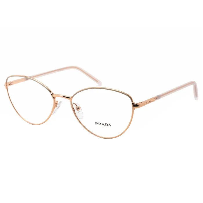 Prada Women’s Eyeglasses – Powder Pink Gold Metal Cat-Eye Frame | 0PR 62WV 05R1O1