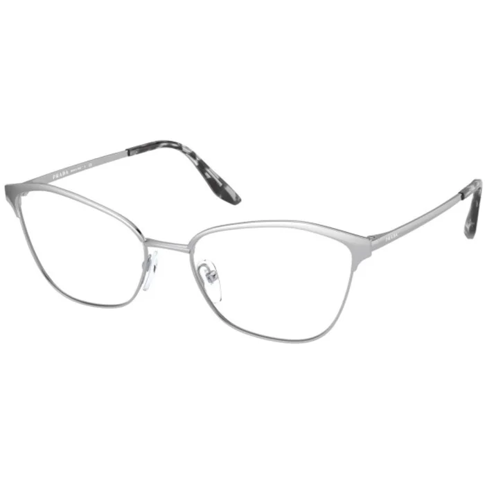 Prada Women’s Eyeglasses – Silver Cat Eye Full-Rim Frame | PRADA 0PR 62XV 1BC1O152