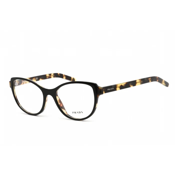 Prada Women’s Eyeglasses – Top Black/Havana Cat Eye Plastic Frame | 0PR 12VV NAI1O1
