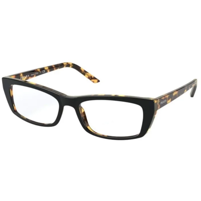 Prada Women’s Eyeglasses – Top Black Havana Full-Rim Frame | PRADA 0PR 10XV NAI1O152