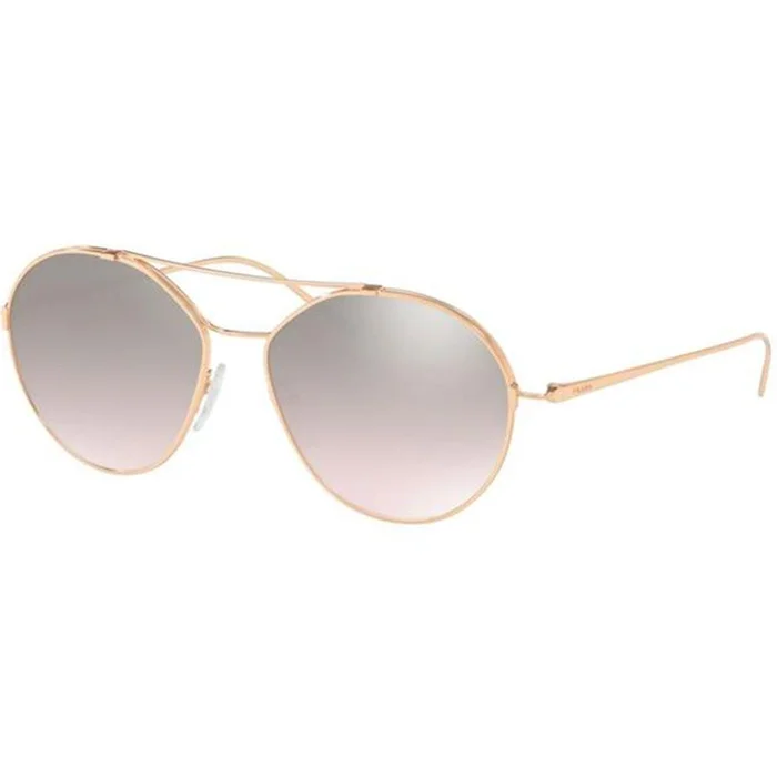 Prada Women’s Sunglasses – Conceptual Pink Gold Metal Full-Rim Frame | 56US-SVF20455