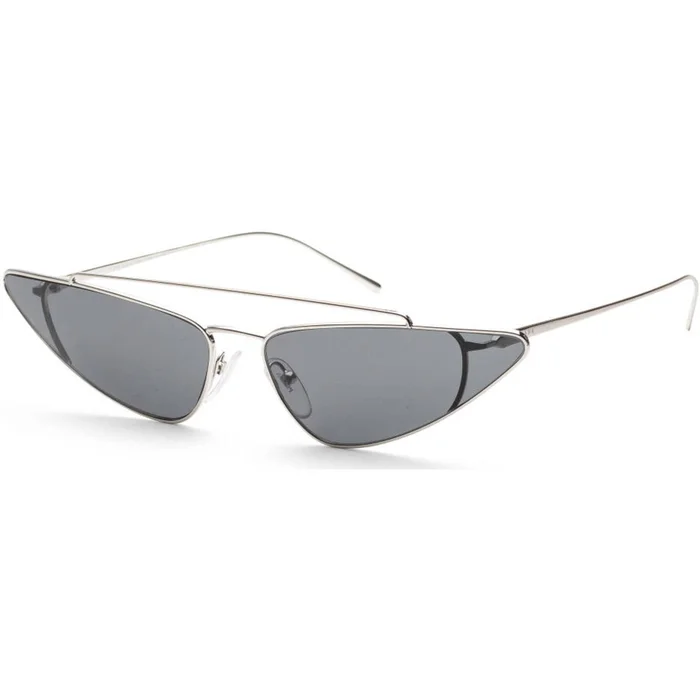 Prada Women’s Sunglasses – Grey Lens Silver Cat Eye Frame | PRADA 0PR63US 1BC5S068