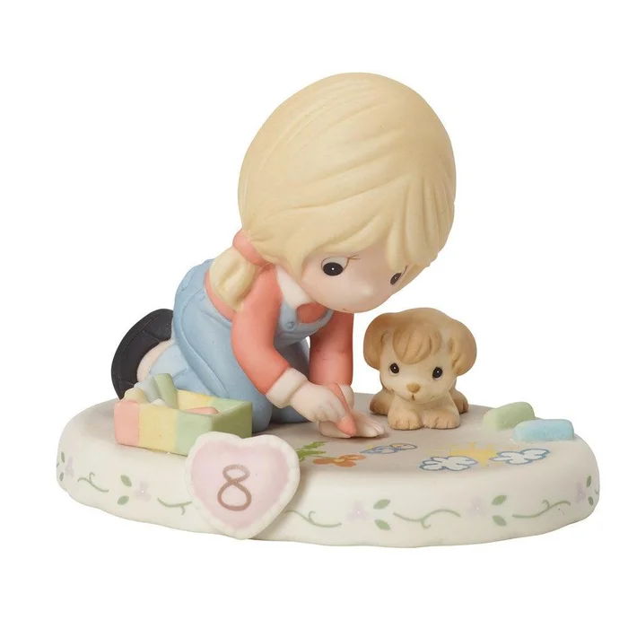 Precious Moments Growing in Grace Age Eight Porcelain Figurine