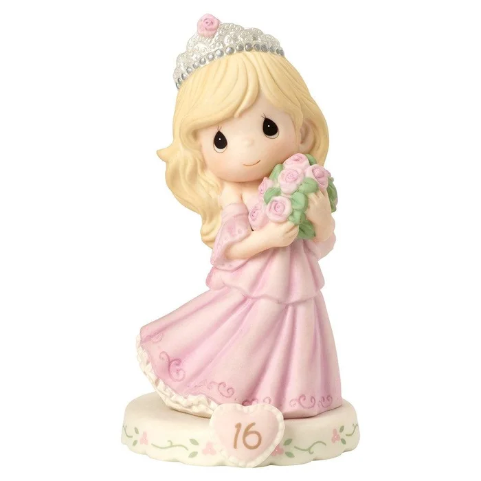 Precious Moments Growing in Grace Age Sixteen Porcelain Figurine