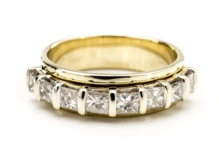 Princess Cut Diamond Half Eternity Ring