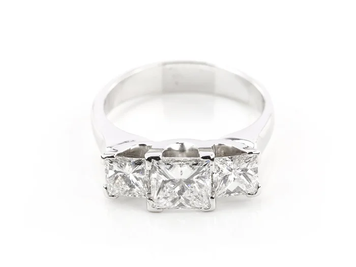Princess Cut Diamond Trilogy Ring