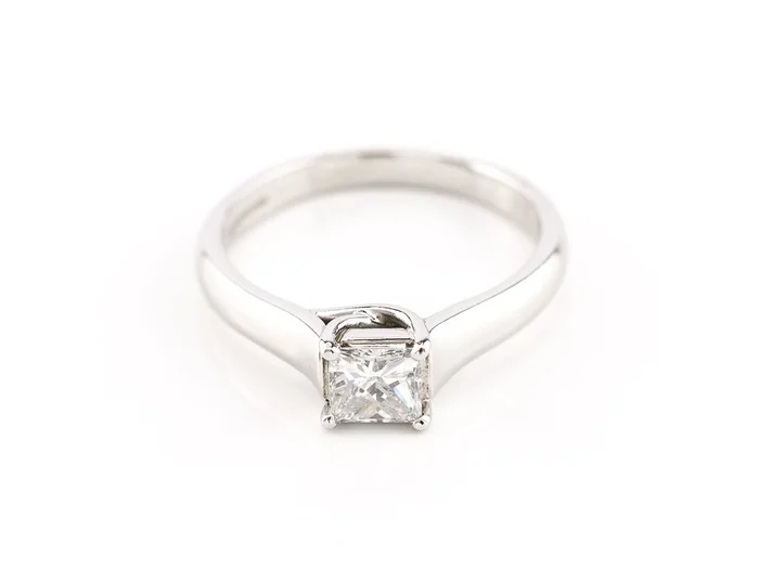 Princess Cut Platinum Diamond Ring