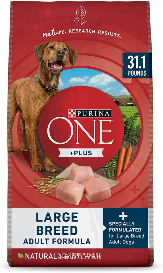 Purina ONE Natural Large Breed Adult Dry Dog Food, +Plus Formula – 31.1 lb. Bag