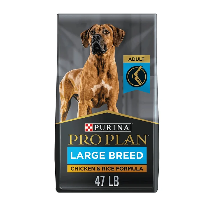 Purina Pro Plan High Protein, Digestive Health Large Breed Dry Dog Food, Chicken and Rice Formula – 47 lb. Bag