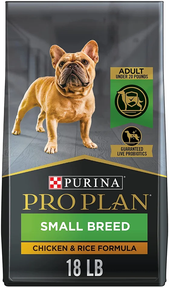 Purina Pro Plan High Protein Small Breed Dog Food, Chicken & Rice Formula – 18 lb. Bag (Packaging may vary)