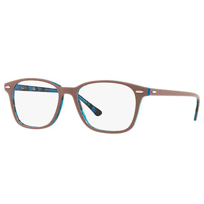 Ray Ban Men’s Eyeglasses – Top Light Brown on Havana Blue | 7119 5715 53