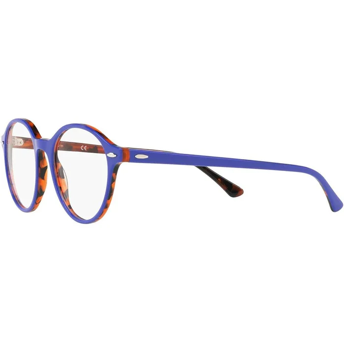 Ray Ban Men’s Eyeglasses – Violet Havana Orange Round Frame | 0RX7118-5716-48-19-140