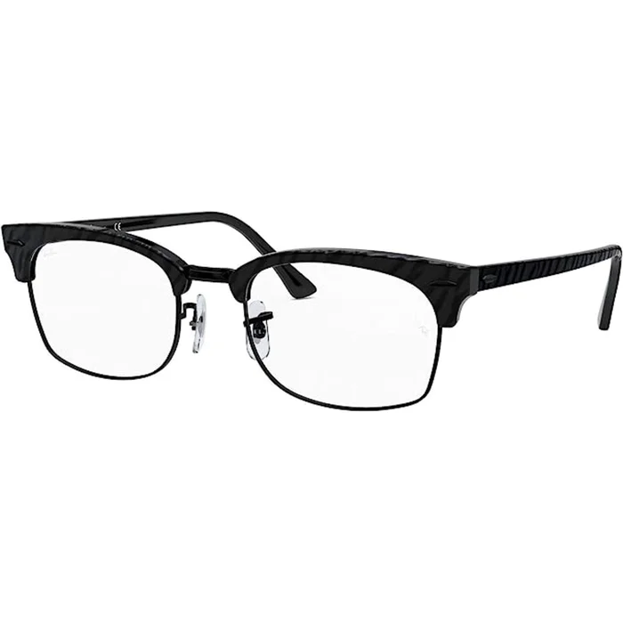 Ray-Ban Unisex Eyeglasses – Black Wrinkle Plastic Frame, 52 mm | RAY BAN 0RX3916V 8049