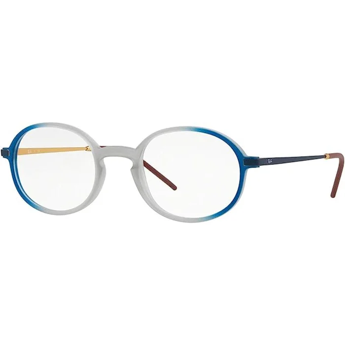 Ray-Ban Unisex Eyeglasses – Lt Grey Rubber Blue Round Frame | RAY BAN 0RX7153F 5821