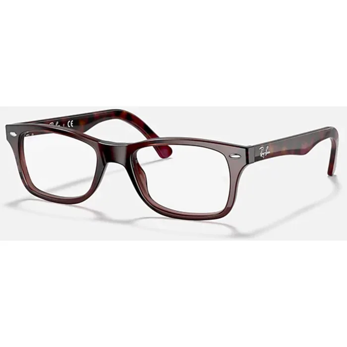 Ray-Ban Unisex Eyeglasses – Opal Brown Rectangular Full-Rim Frame | 0RX5228 5628