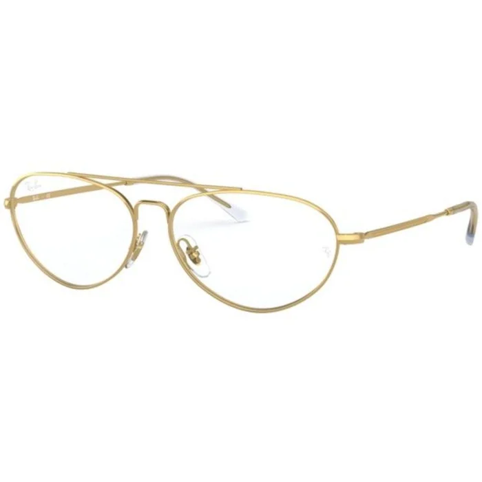 Ray-Ban Unisex Eyeglasses – Shiny Gold Aviator Frame | RAY BAN 0RX6454 2500