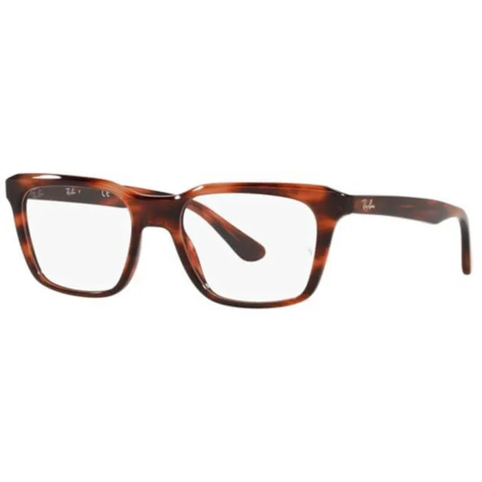 Ray-Ban Unisex Eyeglasses – Striped Havana Square Full-Rim Frame | 0RX5391 2144