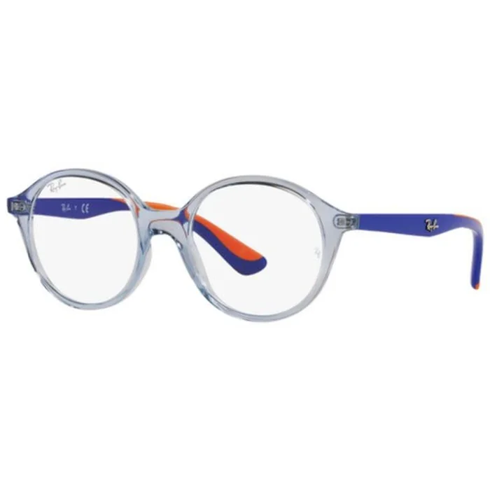 Ray-Ban Unisex Eyeglasses – Transparent Light Blu Round Full-Rim Frame | 0RY1606 3860