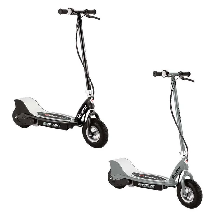 Razor 13116312 + 13116397 E325 Electric Battery Motorized Ride On Kids Scooters, 1 Silver and 1 Black