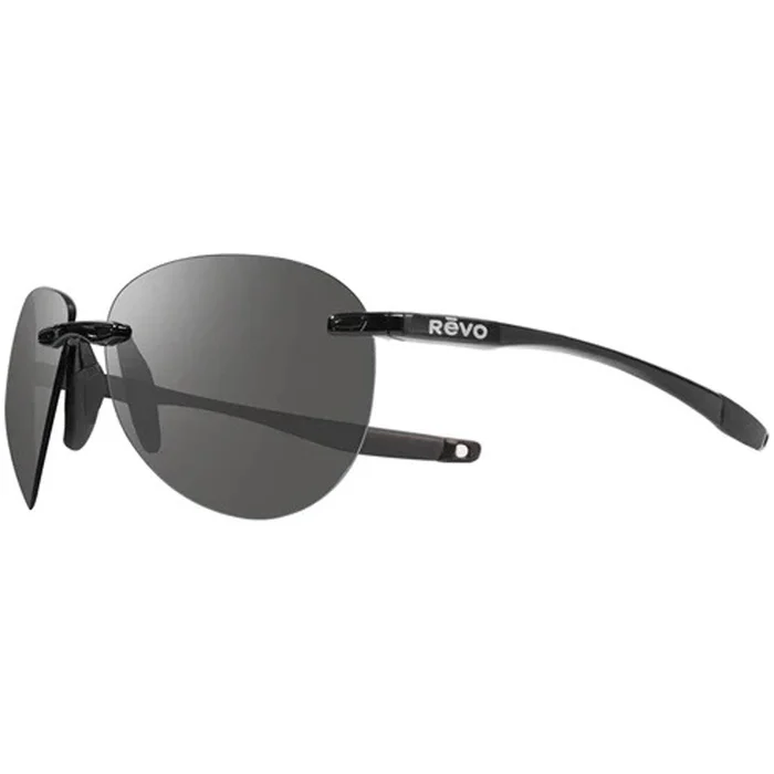 Revo Men’s Sunglasses – Descend A Graphite Lens Black Rimless Frame | 1169 01 GY