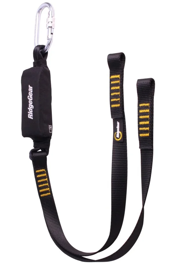 Ridgegear RGL3 Twin Leg Webbing Lanyard & Shock Absorber