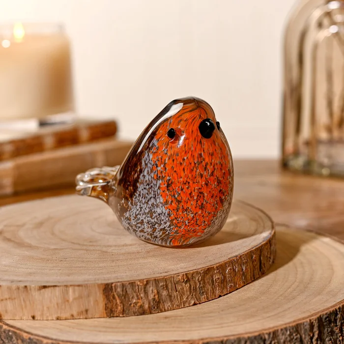 Robin Glass Figurine