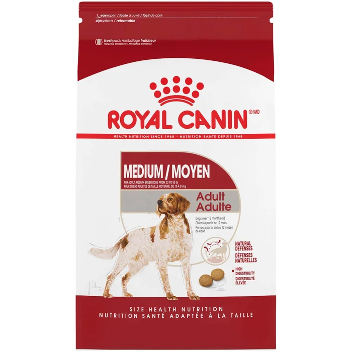 Royal Canin Medium Breed Adult Dry Dog Food, 30 lb bag